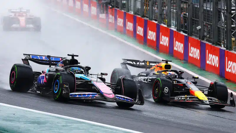 Max Verstappen overtakes Esteban Ocon to take the lead of 2024 F1 Brazilian GP