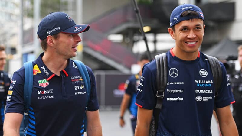 Max Verstappen Alex Albon Red Bull Williams 2024