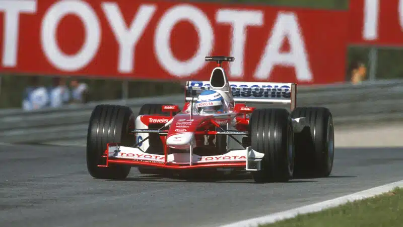 Toyota F1 car of Mika Salo in 2002 F1 Austrian Grand Prix