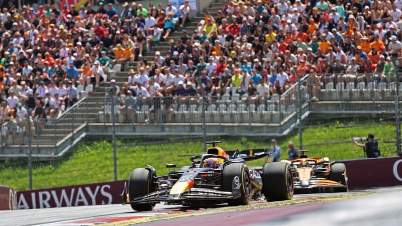 Max Verstappen leads McLaren at the 2024 Austrian GP sprint