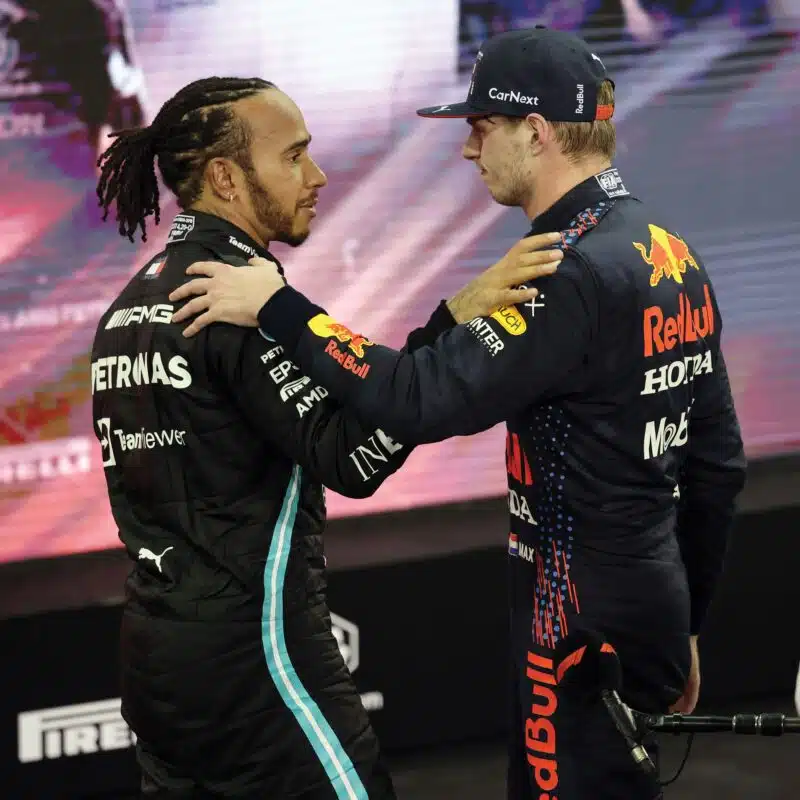 Yas Marina, 2021 Max Verstappen and Lewis Hamilton