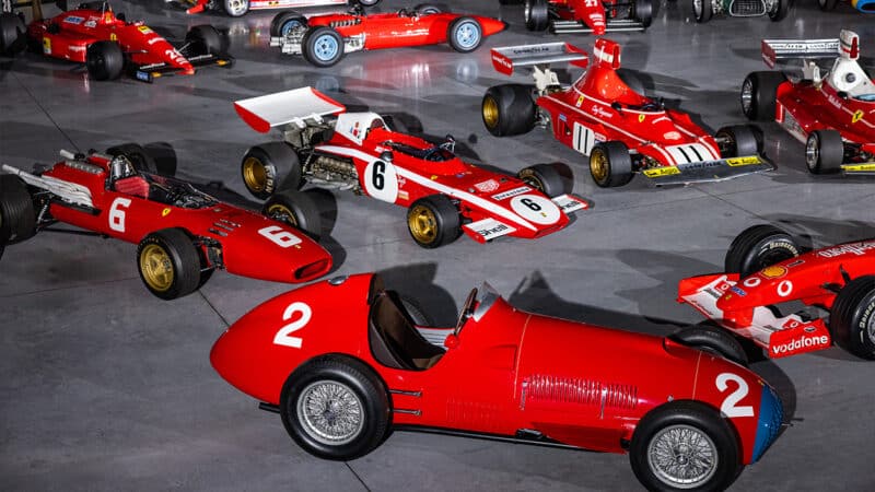 Assorted Ferrari F1 cars within the Ecclestone Collection