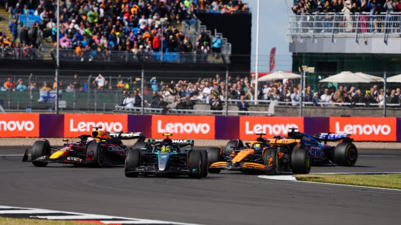 Leader battle at the 2024 F1 British Grand Prix