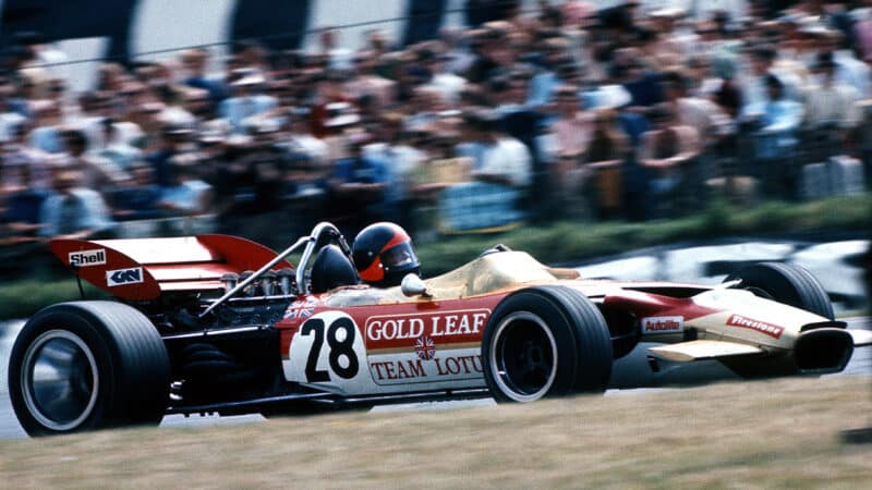 Emerson Fittipaldi in F1 debut at Brands Hatch 1970