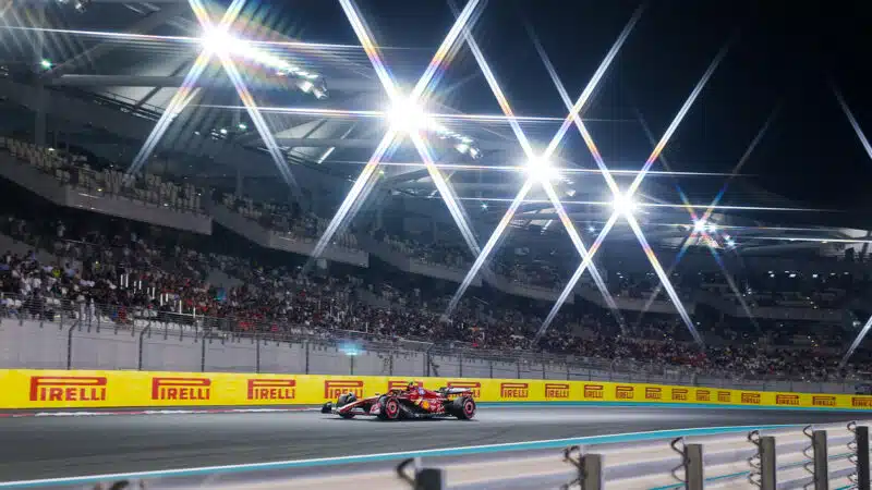 Ferrari of Carlos Sainz in the 2024 F1 Abu Dhabi Grand Prix