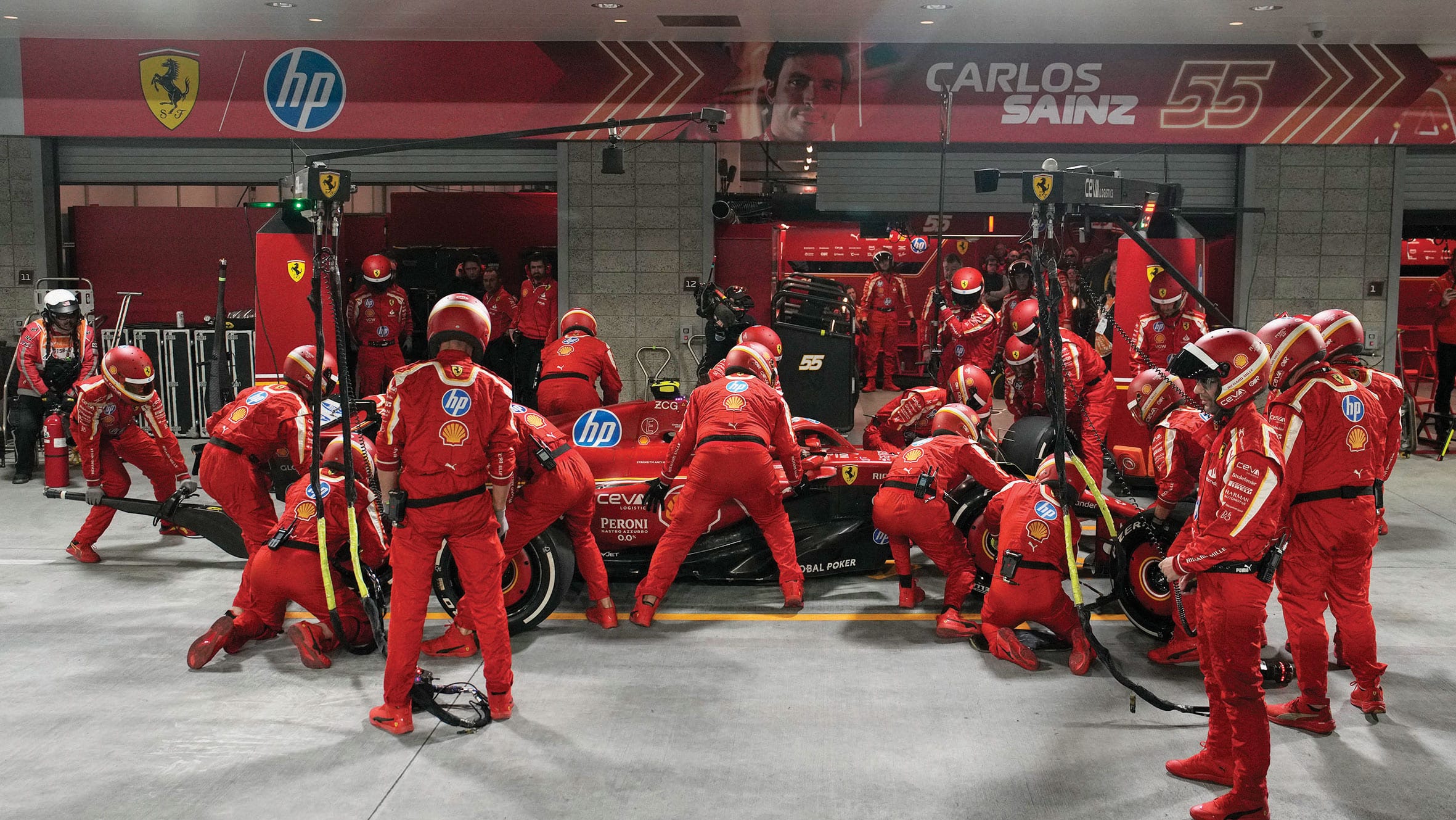 Ferrari pit crew