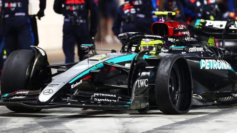 Lewis Hamilton 2024 Qatar Grand Prix puncture