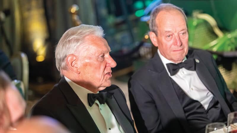 John Barnard and Jackie Oliver at motor sport 100 year