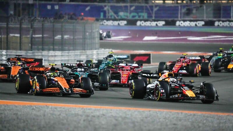 Max Verstappen battle McLaren at Qatar GP