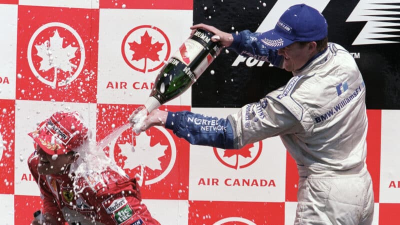 Ralf and Michael Schumacher podium 2001 Canadian grand prix