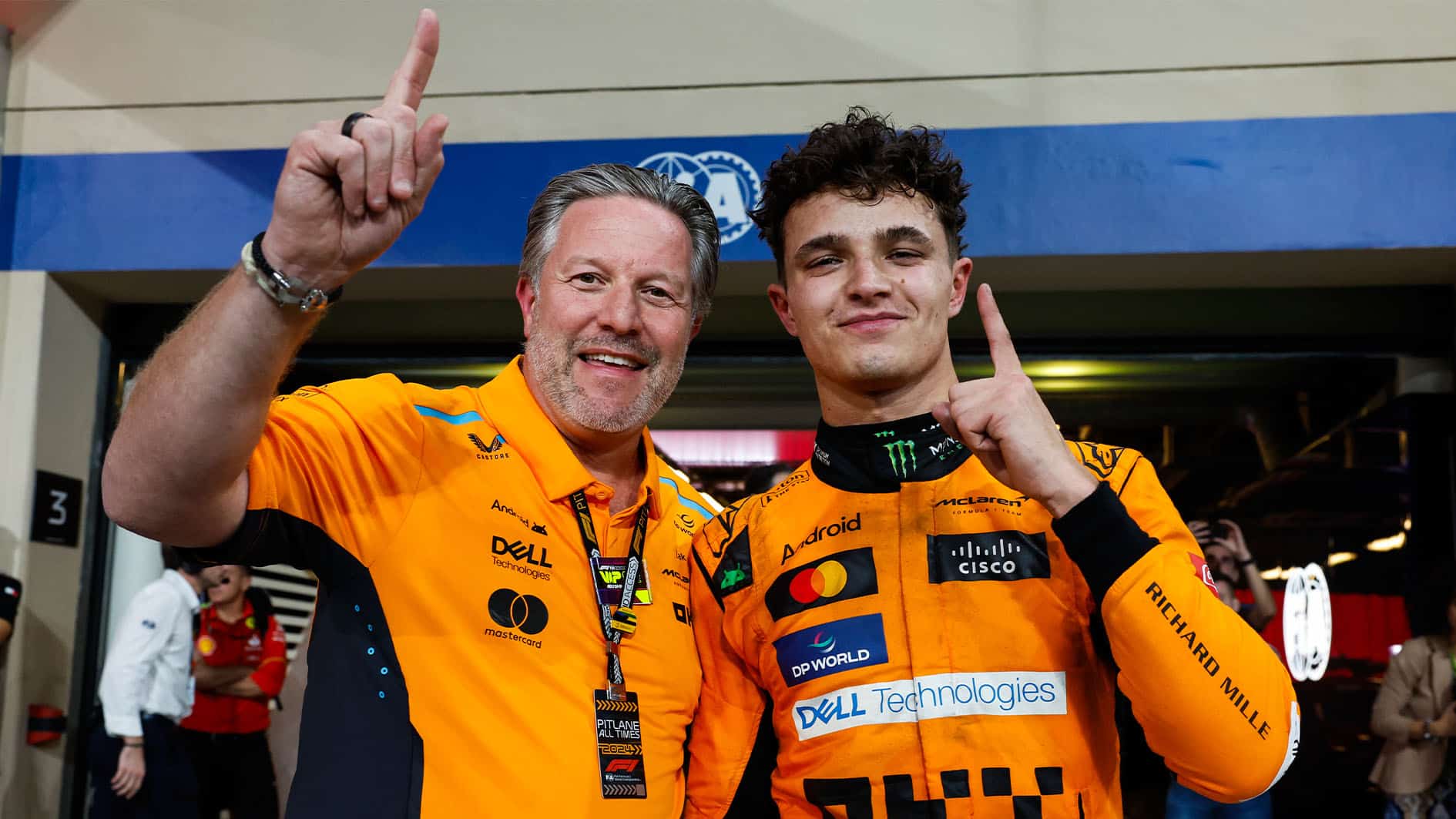 Zak Brown Land Norris McLaren 2024 Abu Dhabi GP