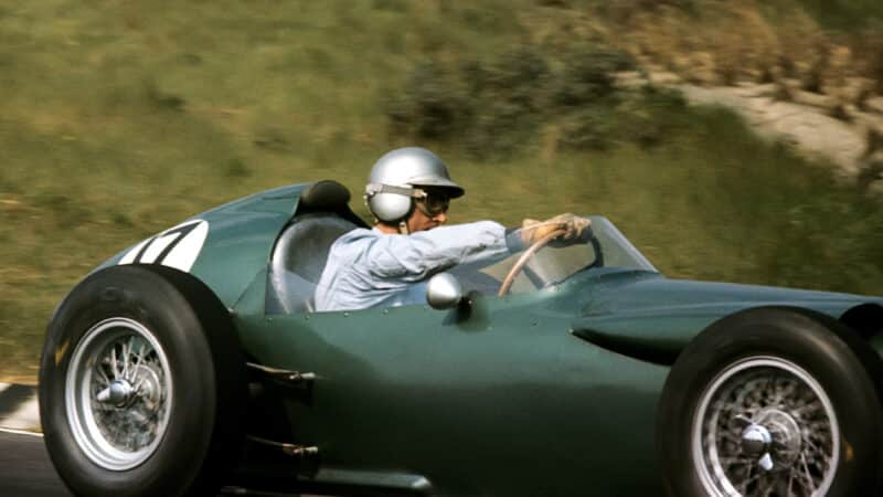 Aston Martin of Roy Salvadori in 1960 F1 Dutch Grand Prix