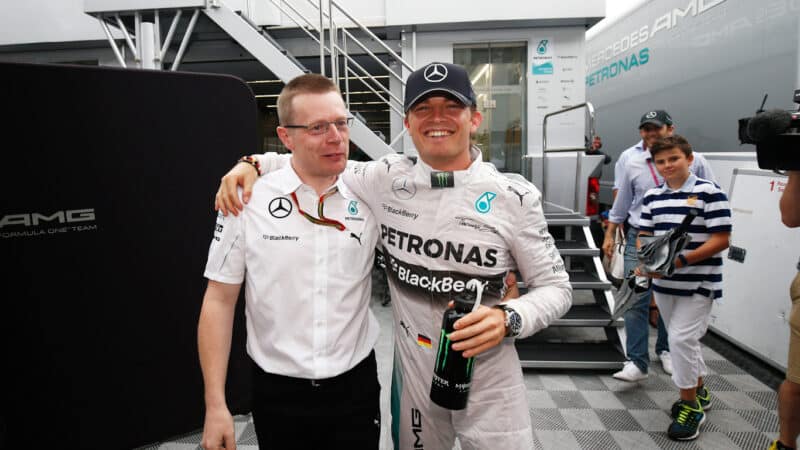 Andy Cowell with Nick Rosberg in 2024