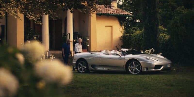 Chris Harris with Luca Montezemolo with Ferrari