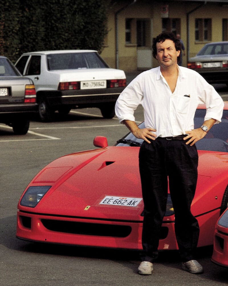 Mason poses with his F40