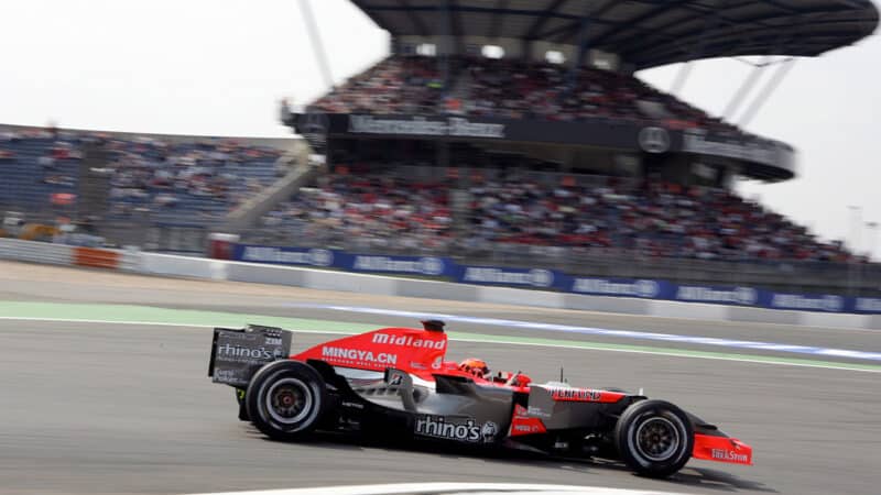 Midland F1 car of Christijan Albers at the 2006 European Grand Prix