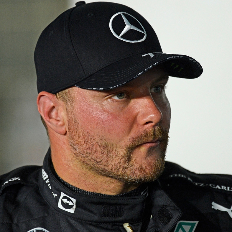 Valtteri Bottas looks stern at the 2021 F1 Qatar Grand Prix