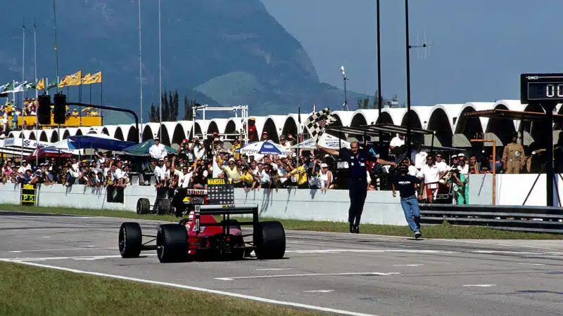 x Nigel Mansell Ferrari 1989 Brazilian GP