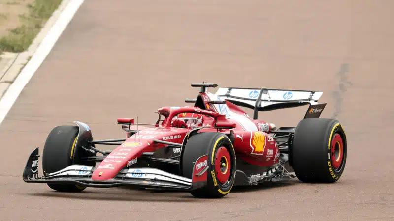 Charles Leclerc tests 2025 Ferrari F1 car during shakedown