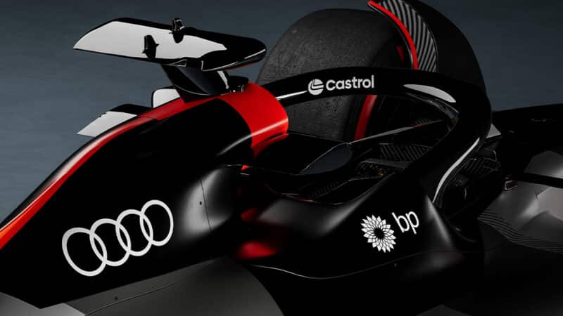 Cockpit of Audi F1 show car