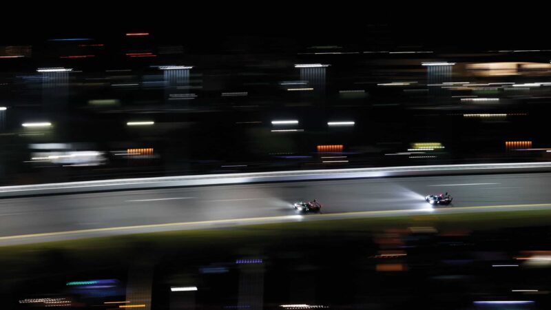 Contenders chase at night on Daytona’s