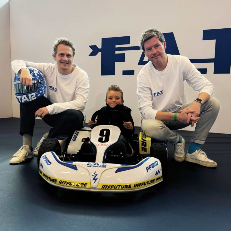 Ferdi Porsche and Rob Smedley at the FAT Karting League 2024