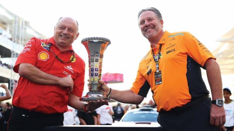 Ferrari Fred Vasseur and McLaren Zak Brown