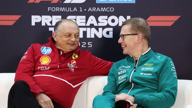 Fred Vasseur with Andy Cowell in F1 preseason press conference