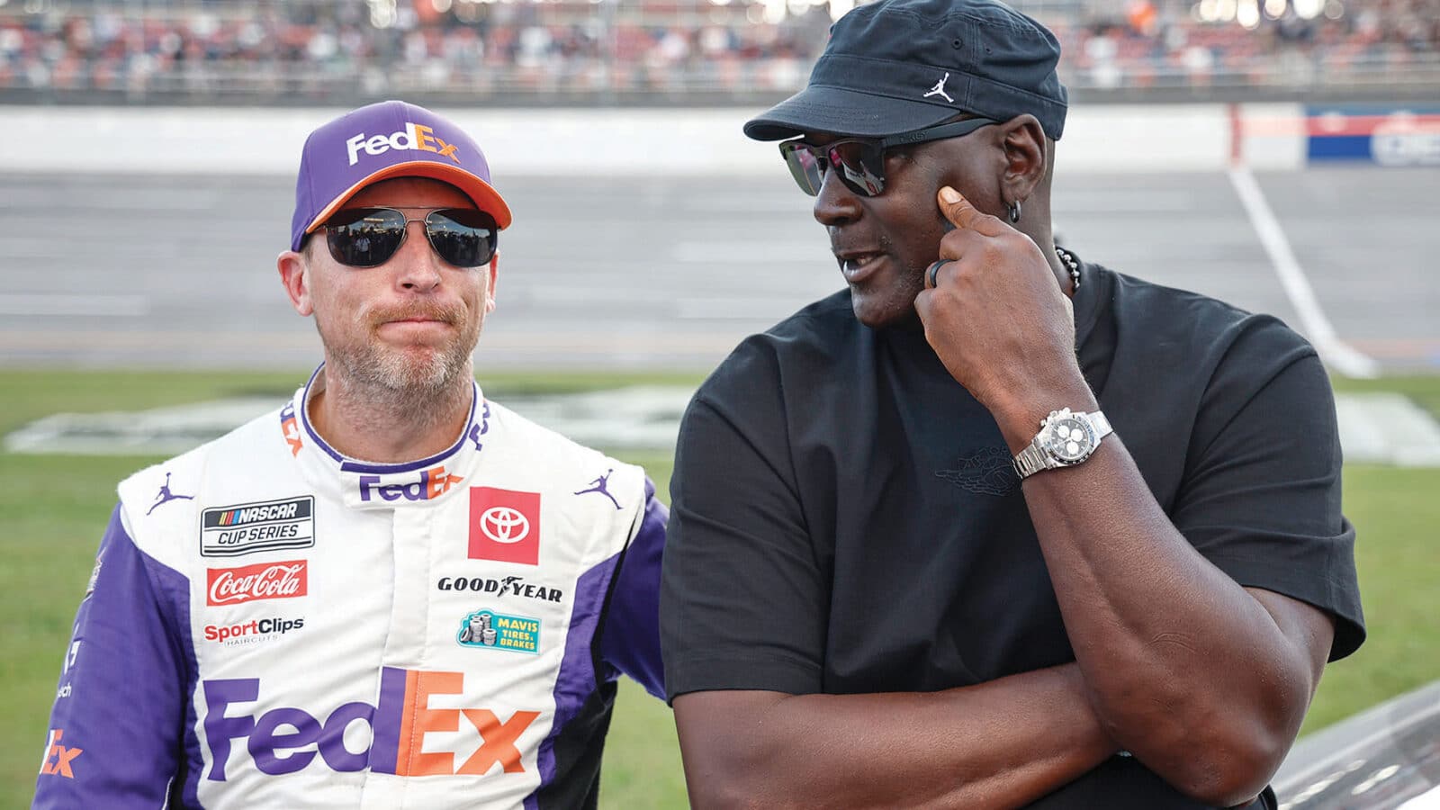 Owners of NASCAR team 23XI Racing – Denny Hamlin and that Michael Jordan