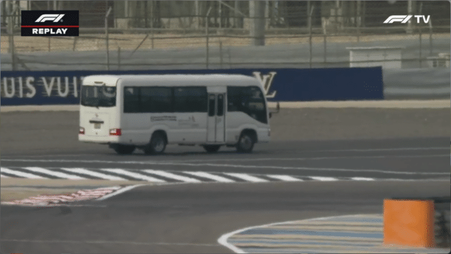 Russell fastest as stray bus and smashed window bring bizarre end to F1 pre-season testing