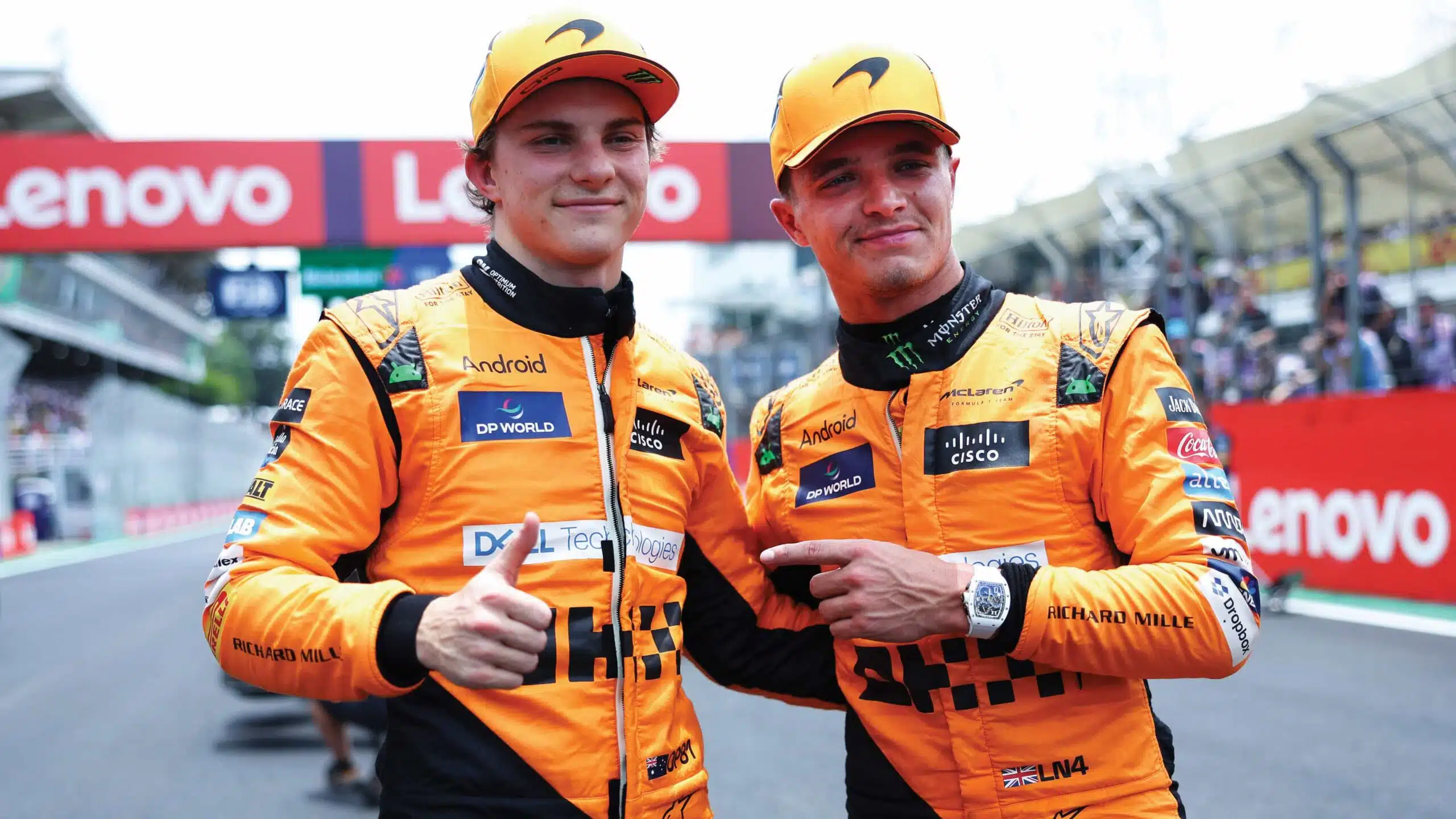 Lando Norris and Oscar Piastri