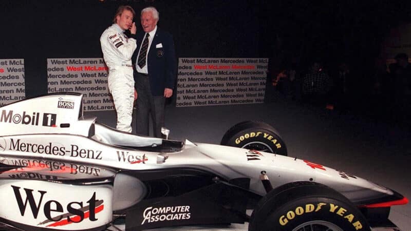 Mika Hakkinen with Manfred von Brauchitsch