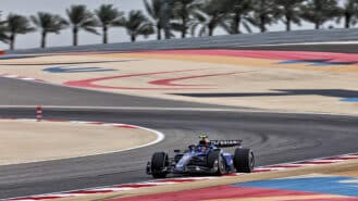 Who has completed most laps in 2025 F1 pre-season testing at Bahrain?