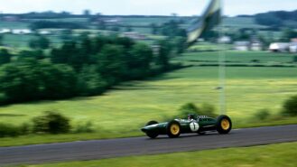 59. 1963 Belgian GP: Clark disappears into curtain of Biblical rain