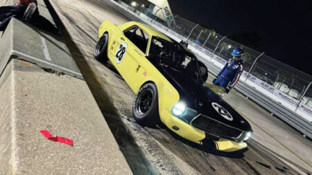 Nigel Greensall drives…