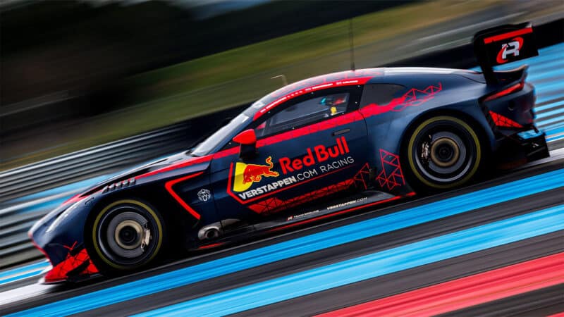 II Max Verstappen testing Aston Martin Vantage GT3 at Paul Ricard