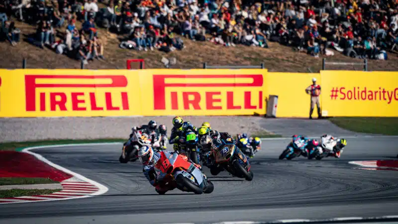 Manuel Gonzalez leads Ai Ogura in 2024 Moto2 Solidarity GP