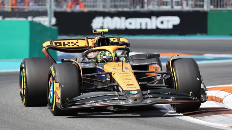 Lando Norris (McLaren-Mercedes) in the 2024 Miami Grand Prix