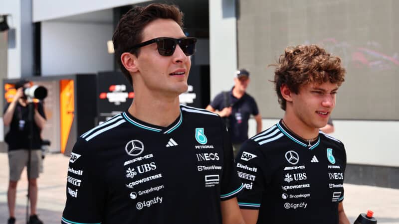 George Russell and Kimi Antonelli at the Saudi Arabian GP