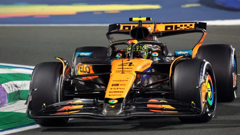 Lando Norris (McLaren-Mercedes) in the 2025 Saudi Arabian Grand Prix