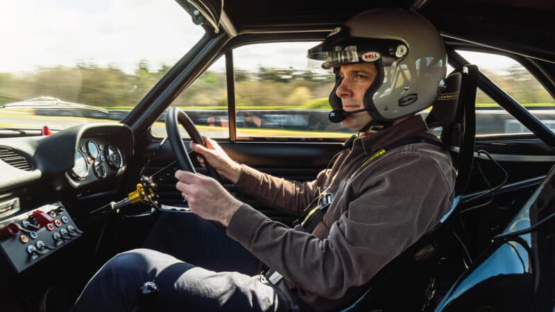 Adam Towler driving Alan Mann Ford Escort