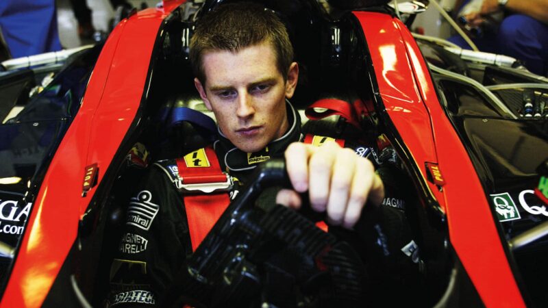 Anthony Davidson behind the wheel 2002 Hungarian GP