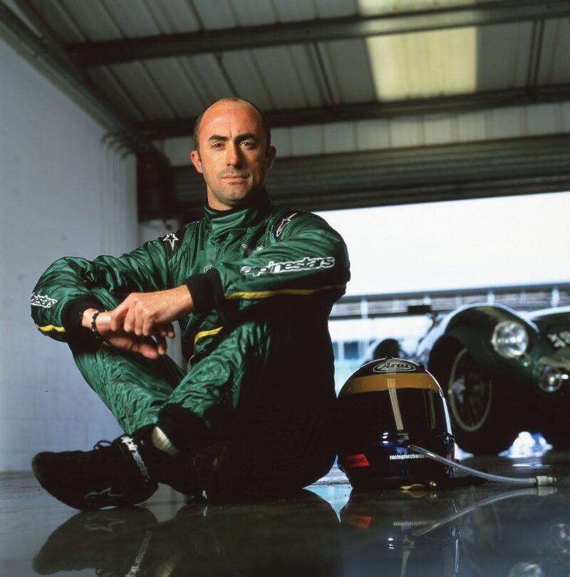 David Brabham sits with Aston Martin DBR1