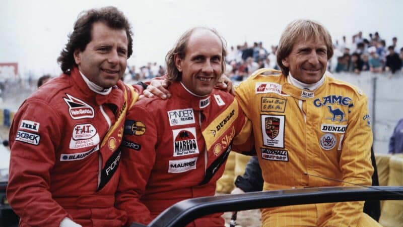 Derek Bell, Klaus Ludwig and Hans Stuck in 1988