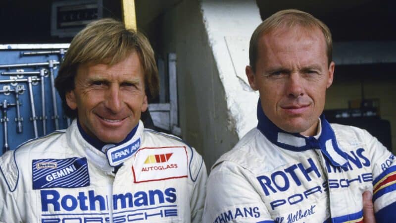 Derek Bell and Al Holbert Stuck