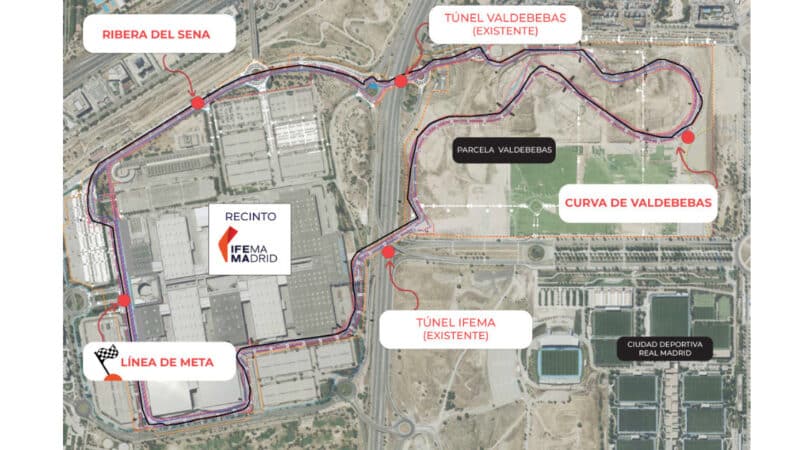 The Madrid circuit layout