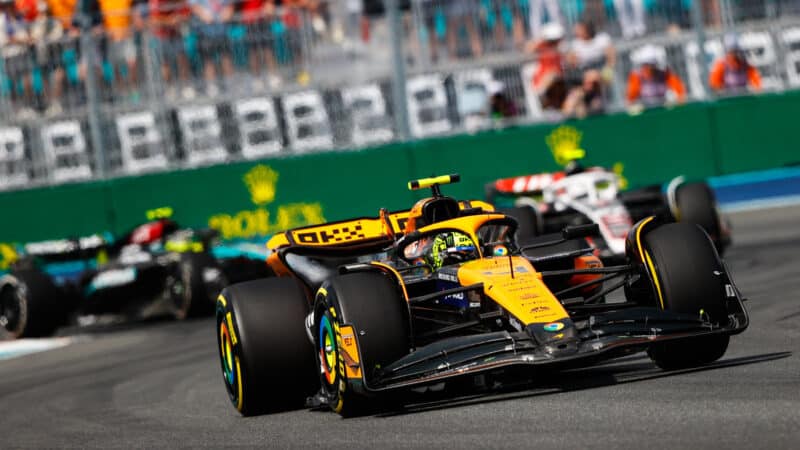 Lando Norris, McLaren, during the 2024 Miami Grand Prix