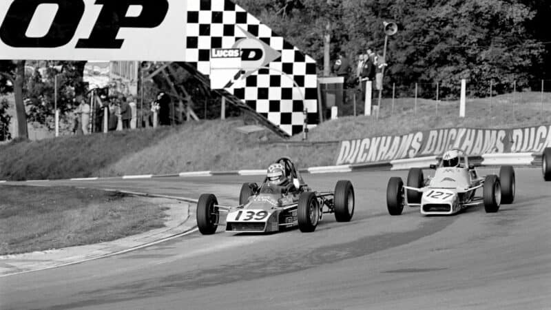 Hardman’s Royale leads John McCracken’s Van Diemen at Brands in ’81