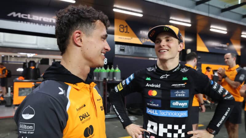 Lando Norris and Oscar Piastri after the Saudi Arabian GP