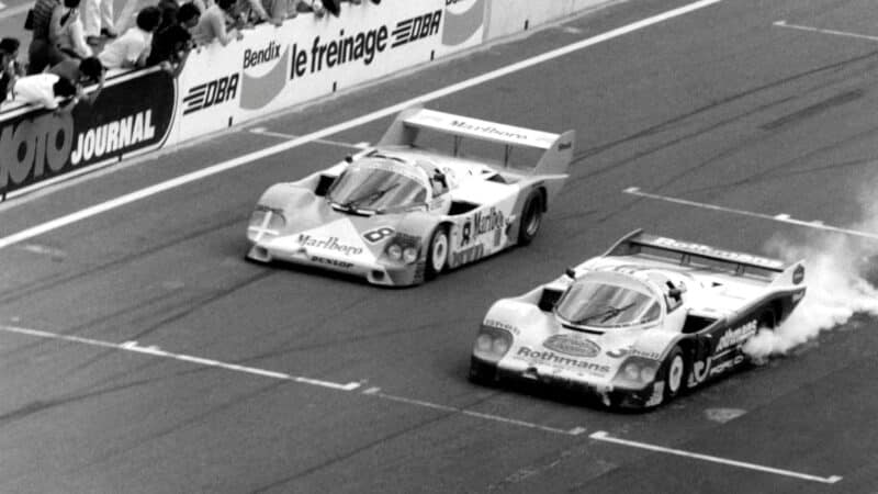 It was a 1-2-3-4-5-6-7-8 for the 956 in ’83, but it was no easy ride for the eventual winner, right, which suffered overheating problems